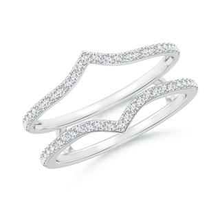 1.1mm GVS2 Diamond Chevron Ring Wrap in P950 Platinum