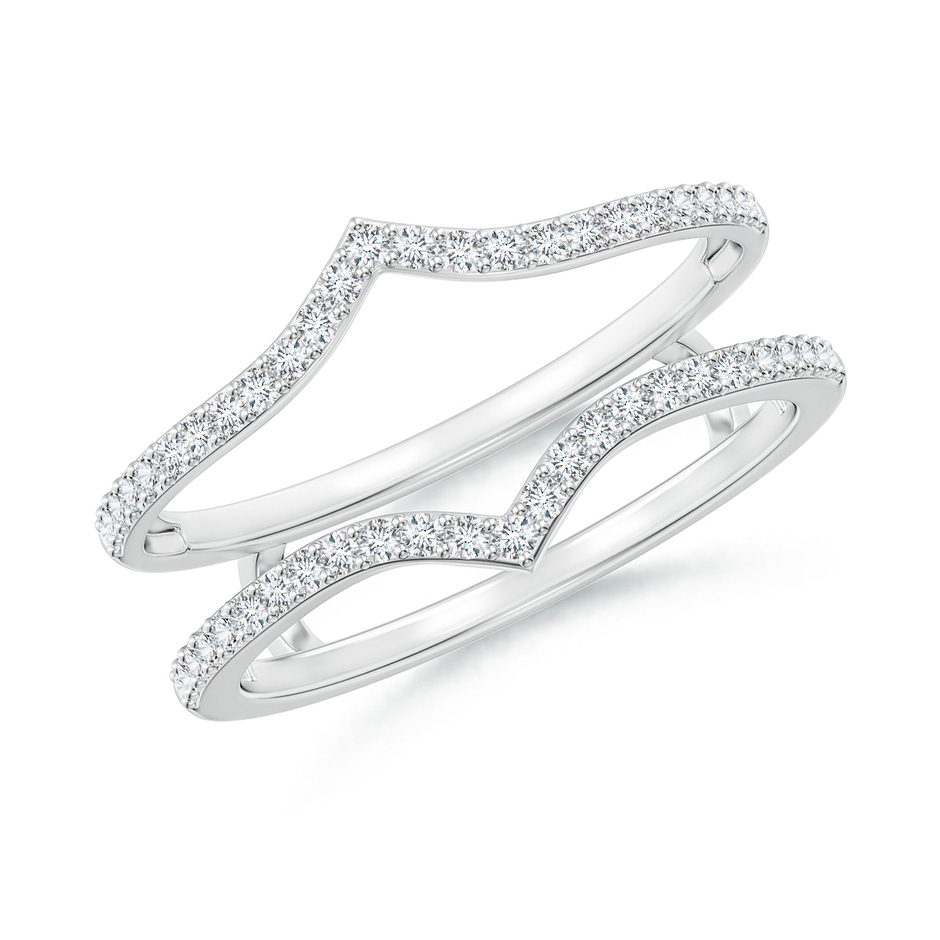 1.1mm GVS2 Diamond Chevron Ring Wrap in P950 Platinum 