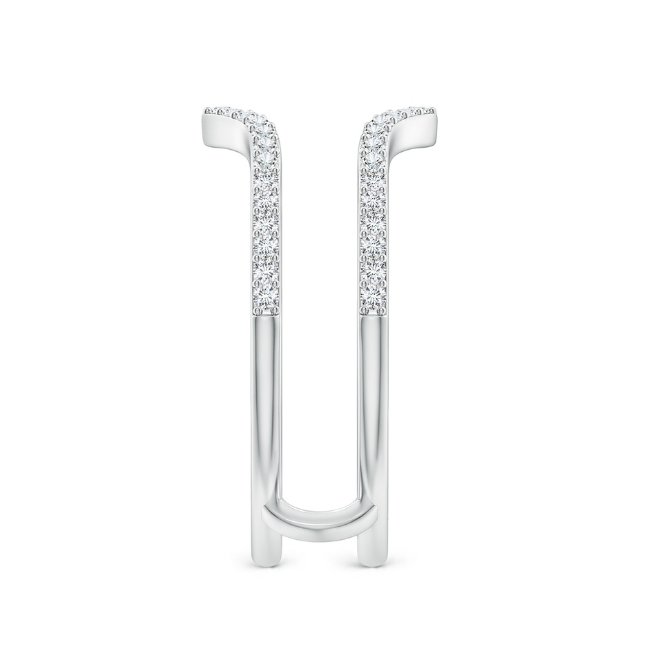 1.1mm GVS2 Diamond Chevron Ring Wrap in P950 Platinum side 299