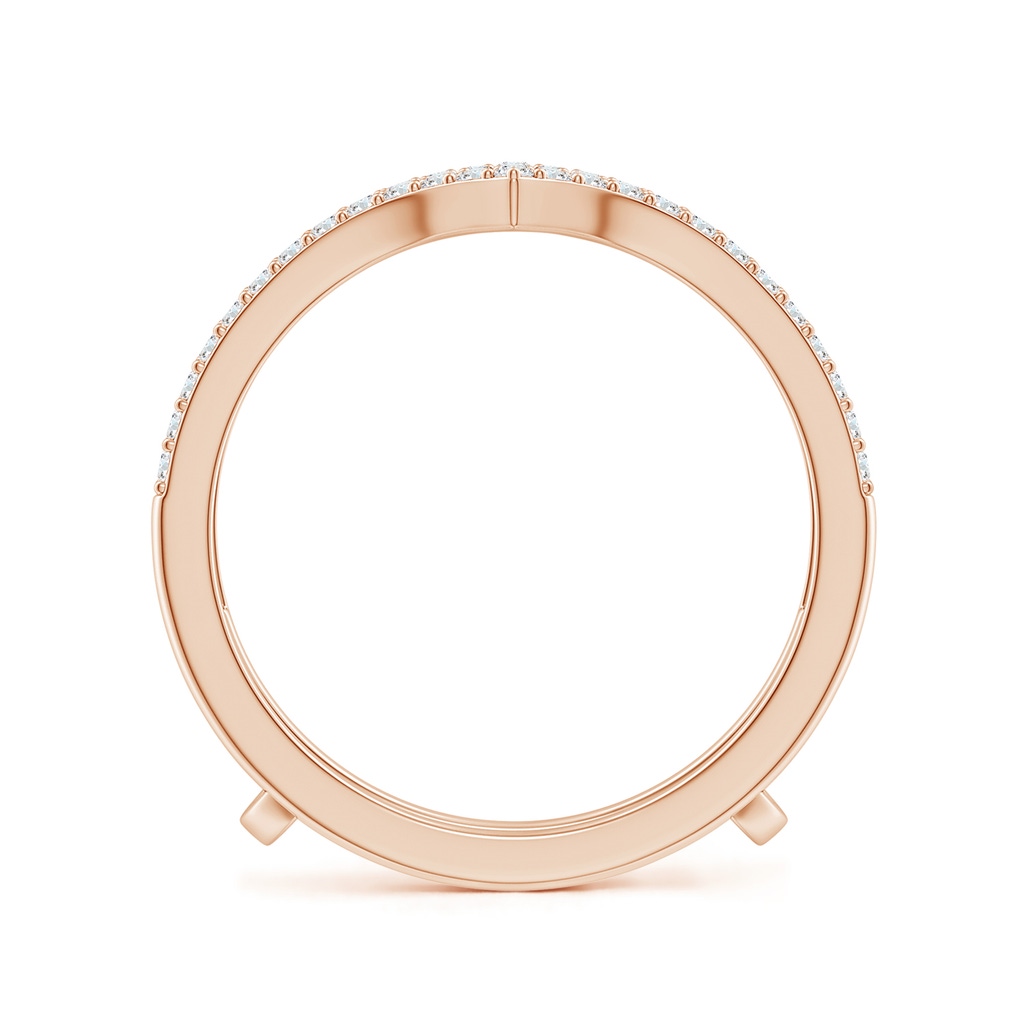 1.1mm GVS2 Diamond Chevron Ring Wrap in Rose Gold - side 199