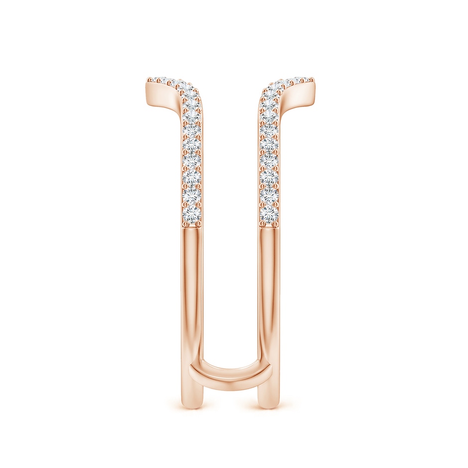 1.1mm GVS2 Diamond Chevron Ring Wrap in Rose Gold side 299