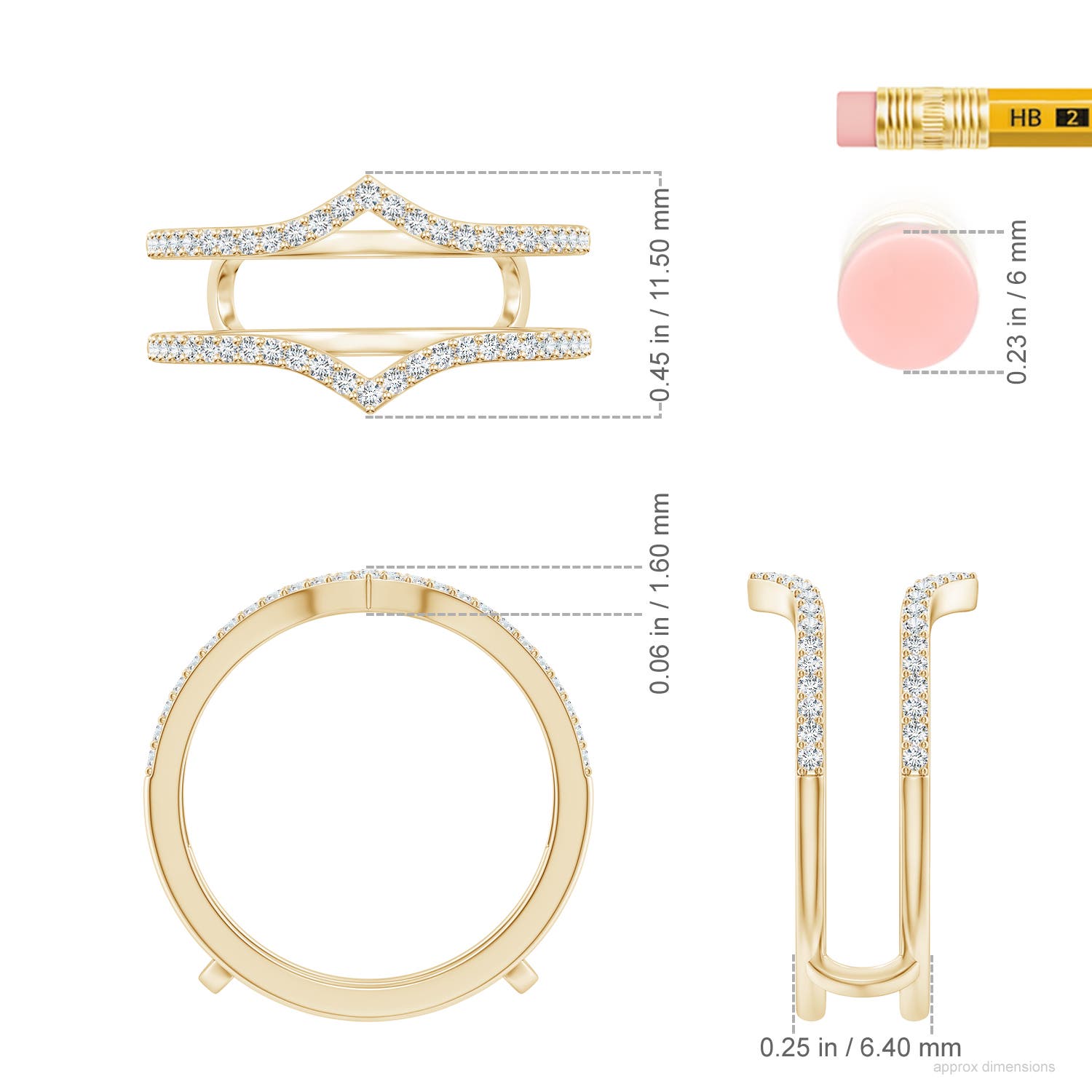 G, VS2 / 0.3 CT / 14 KT Yellow Gold