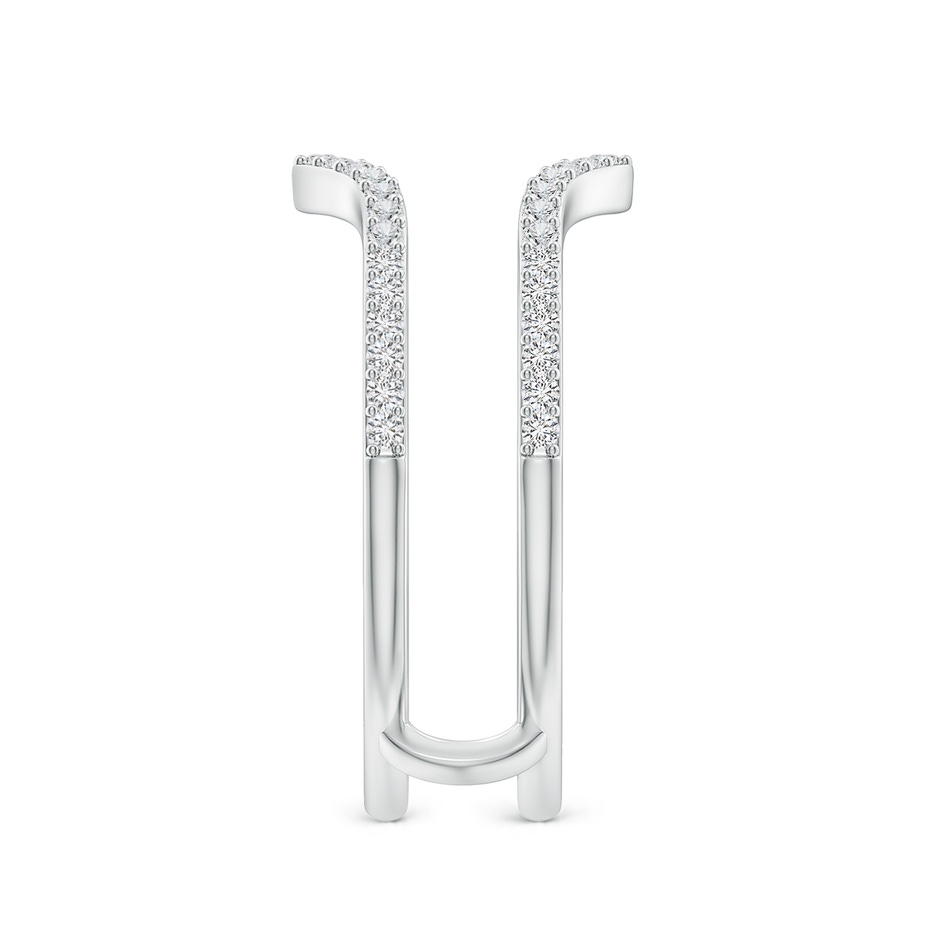 1.1mm HSI2 Diamond Chevron Ring Wrap in 18K White Gold side 299