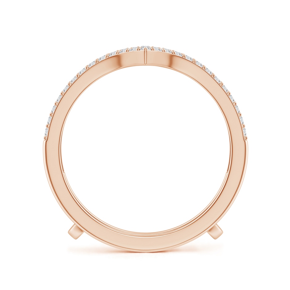 1.1mm HSI2 Diamond Chevron Ring Wrap in Rose Gold side 199