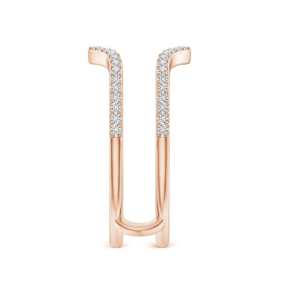 1.1mm HSI2 Diamond Chevron Ring Wrap in Rose Gold side 299