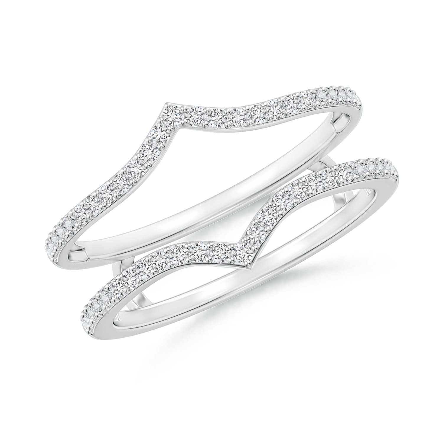 Halo Ring Guard / Ring Enhancer / Wedding Ring Enhancer / Natural Diamonds  / Solitaire Enhancer / 14K White Gold 