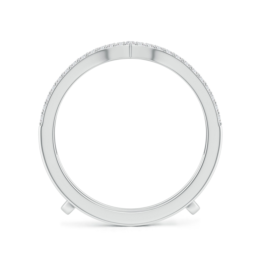 1.1mm HSI2 Diamond Chevron Ring Wrap in White Gold Side 199