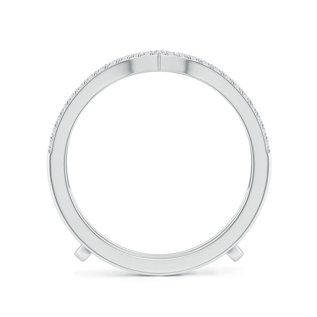 1.1mm HSI2 Diamond Chevron Ring Wrap in White Gold - side 199
