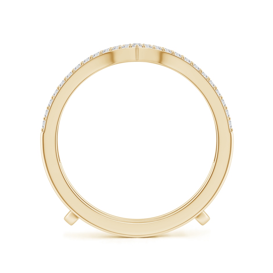 1.1mm HSI2 Diamond Chevron Ring Wrap in Yellow Gold side 199