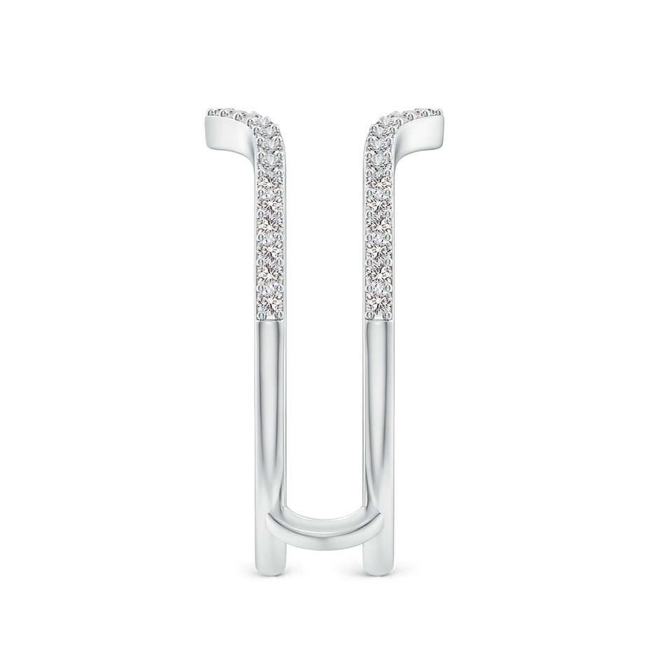1.1mm IJI1I2 Diamond Chevron Ring Wrap in White Gold side 299