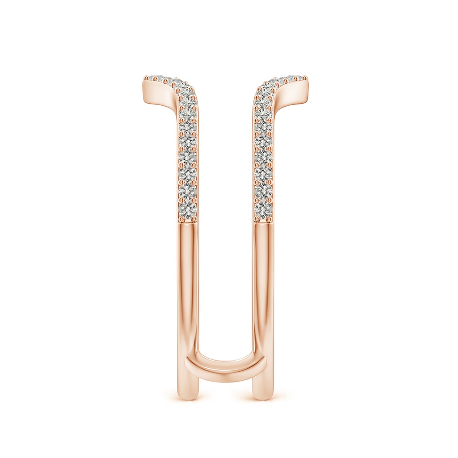 1.1mm KI3 Diamond Chevron Ring Wrap in Rose Gold side 299