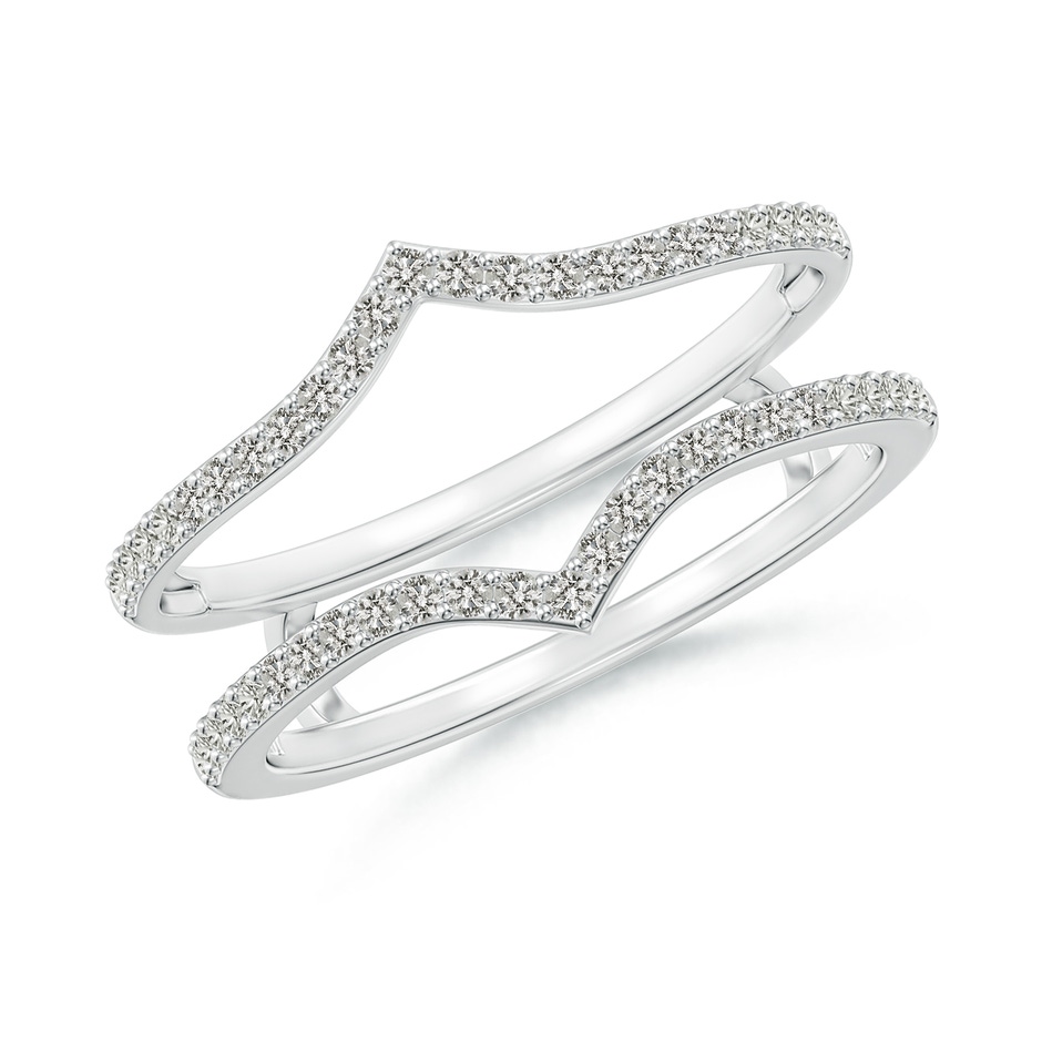1.1mm KI3 Diamond Chevron Ring Wrap in White Gold 