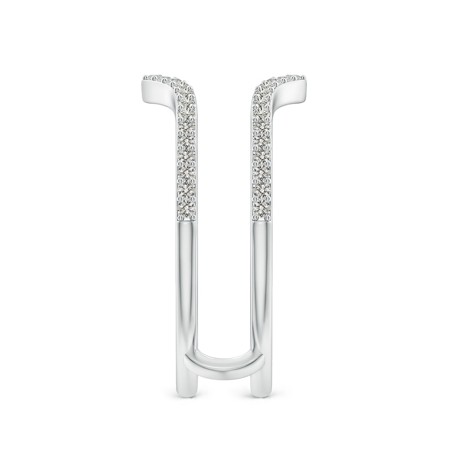 1.1mm KI3 Diamond Chevron Ring Wrap in White Gold side 299
