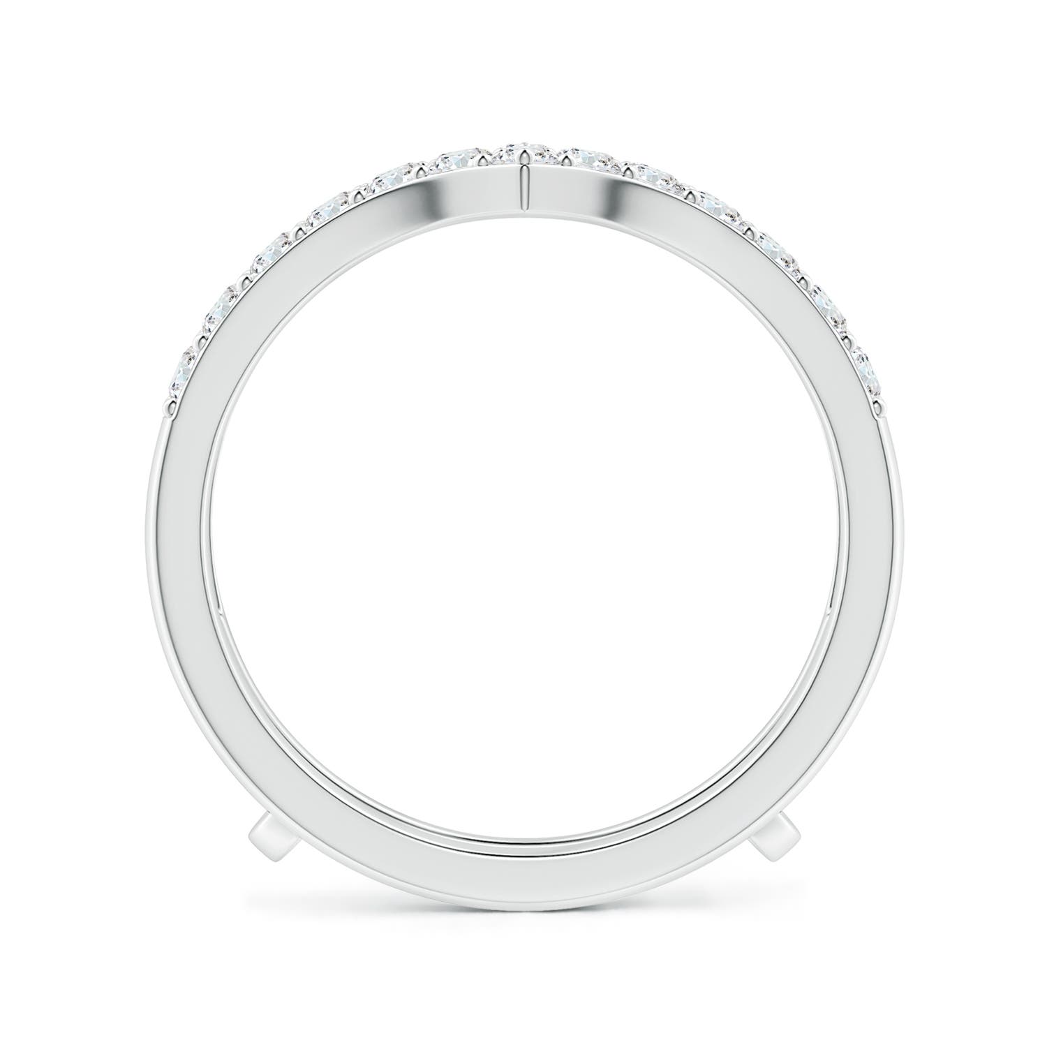 1.9mm GVS2 Diamond Chevron Ring Wrap in 18K White Gold