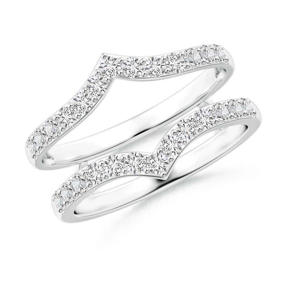 1.9mm HSI2 Diamond Chevron Ring Wrap in P950 Platinum 
