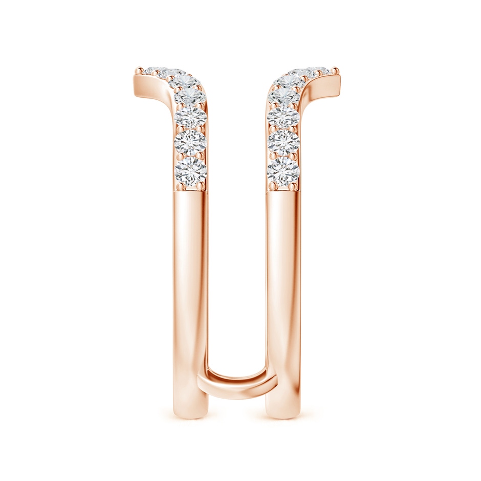1.9mm HSI2 Diamond Chevron Ring Wrap in Rose Gold side 299
