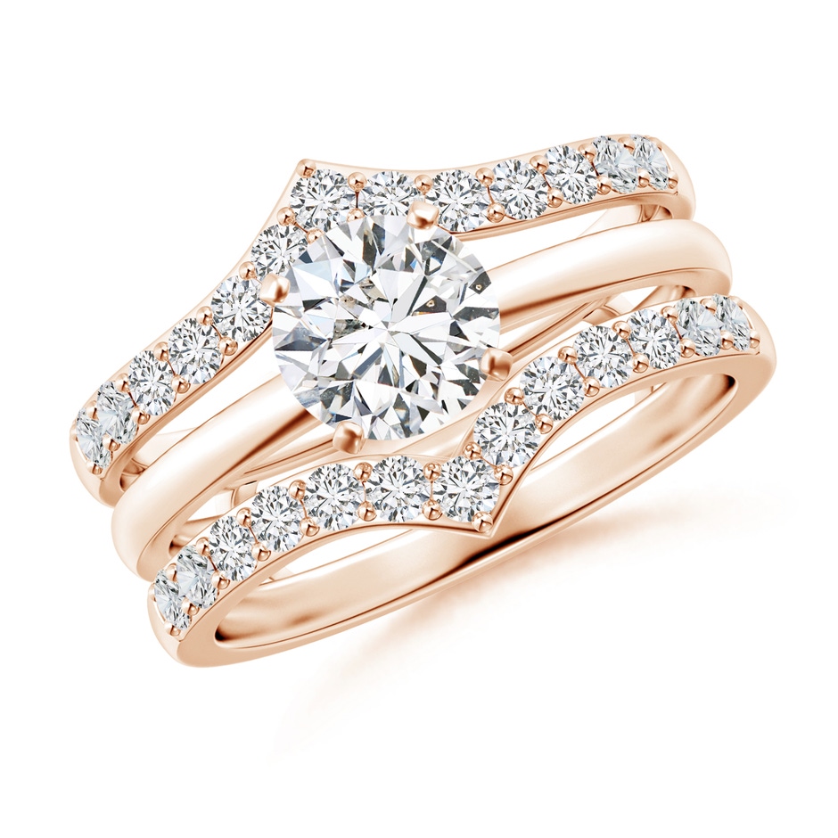 1.9mm HSI2 Diamond Chevron Ring Wrap in Rose Gold side 399