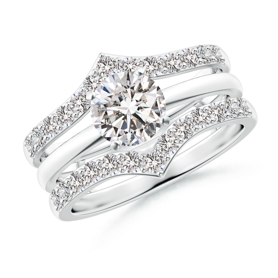 1.9mm IJI1I2 Diamond Chevron Ring Wrap in White Gold side 399