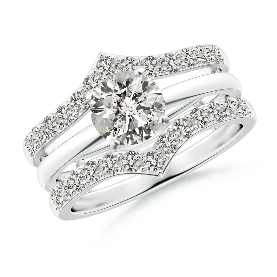 1.9mm KI3 Diamond Chevron Ring Wrap in P950 Platinum side 399