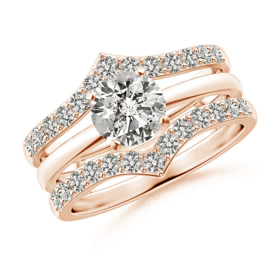 1.9mm KI3 Diamond Chevron Ring Wrap in Rose Gold side 399