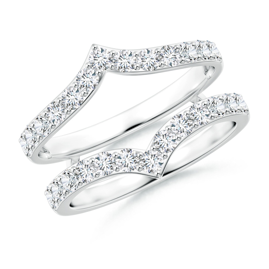 2.1mm GVS2 Diamond Chevron Ring Wrap in P950 Platinum 