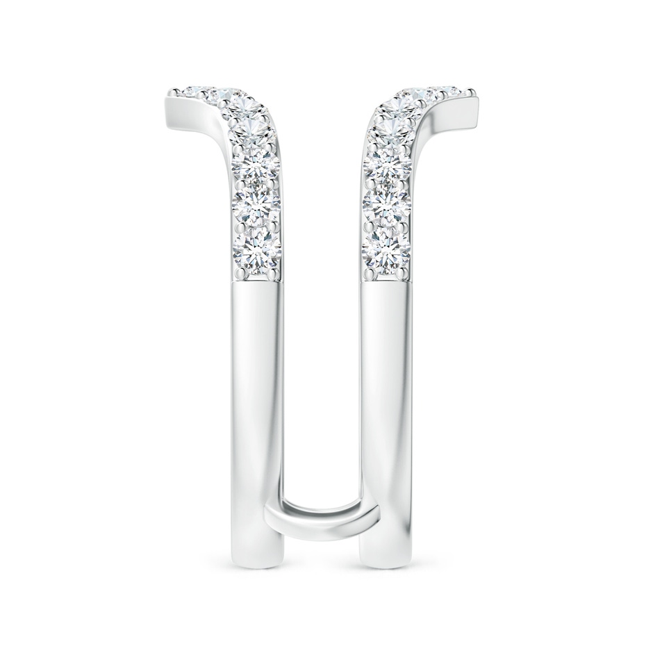 2.1mm GVS2 Diamond Chevron Ring Wrap in P950 Platinum side 299