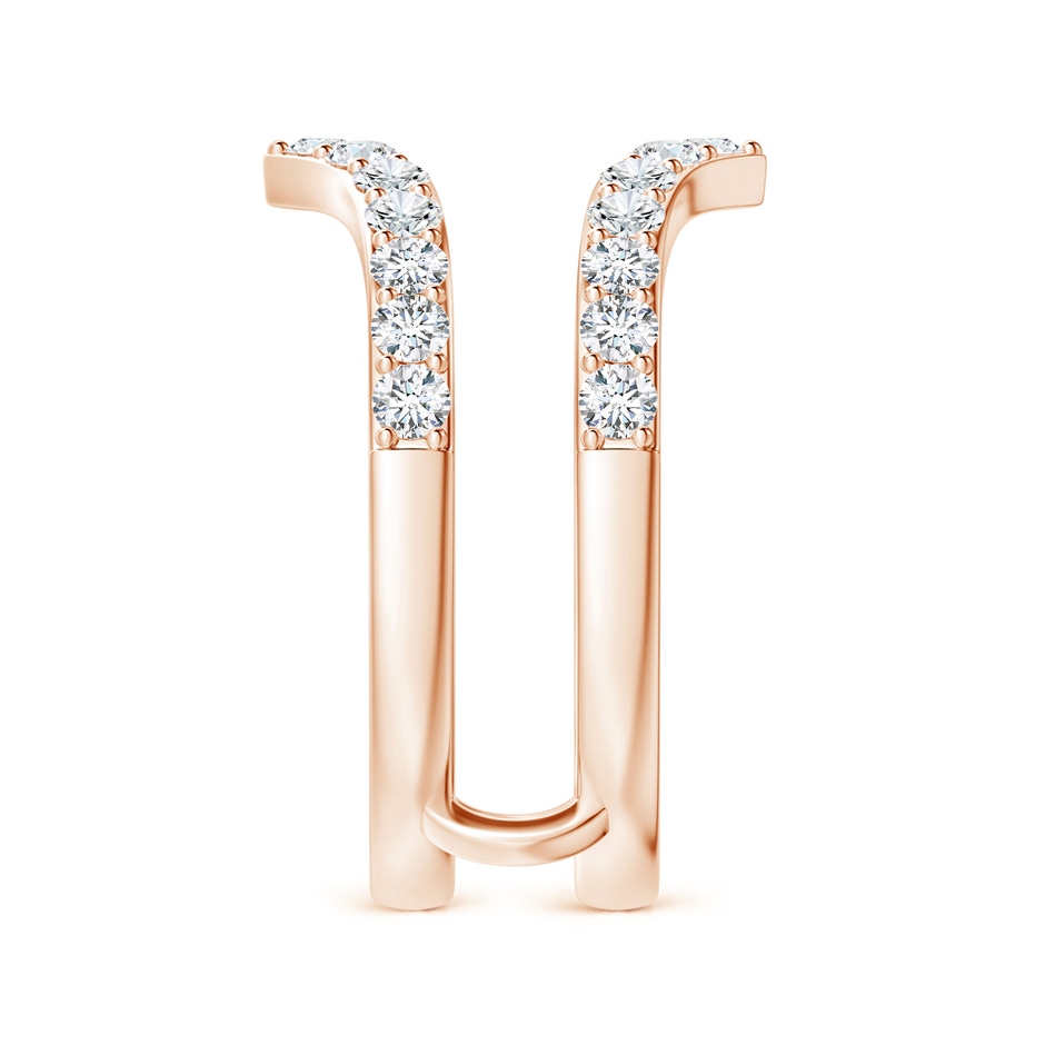 2.1mm GVS2 Diamond Chevron Ring Wrap in Rose Gold side 299
