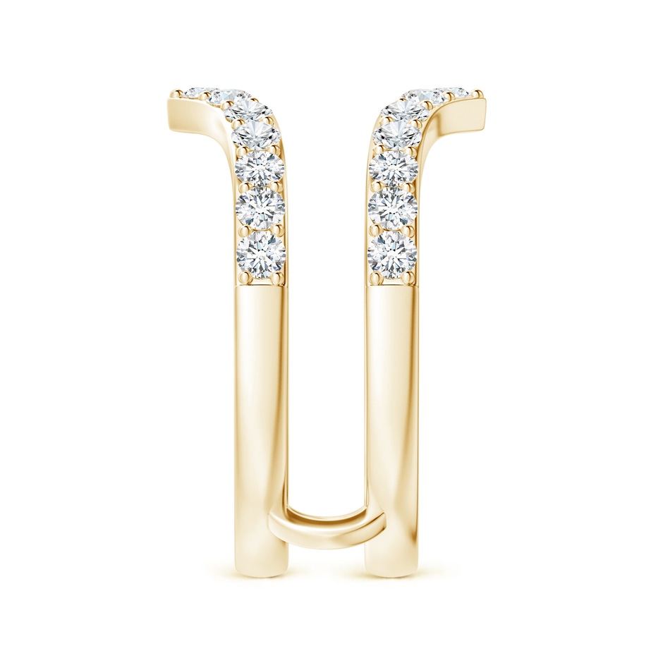 2.1mm GVS2 Diamond Chevron Ring Wrap in Yellow Gold side 299