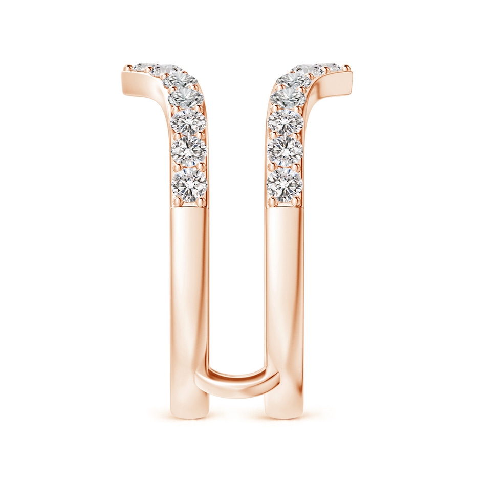 2.1mm IJI1I2 Diamond Chevron Ring Wrap in Rose Gold side 299