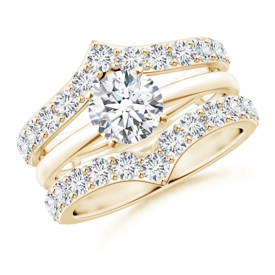 2.4mm GVS2 Diamond Chevron Ring Wrap in 18K Yellow Gold side 399