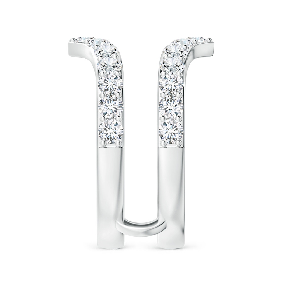 2.4mm GVS2 Diamond Chevron Ring Wrap in P950 Platinum side 299