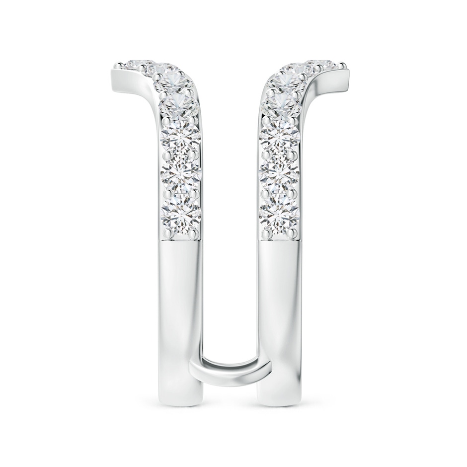 2.4mm HSI2 Diamond Chevron Ring Wrap in 18K White Gold side 299