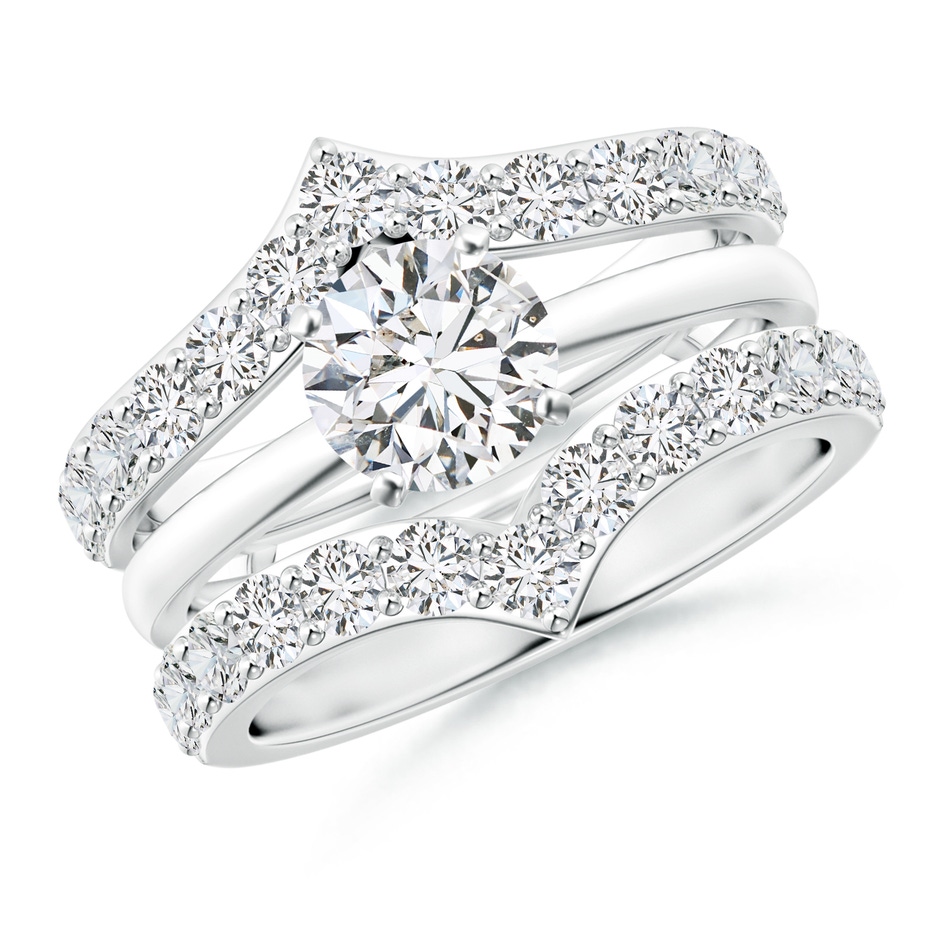 2.4mm HSI2 Diamond Chevron Ring Wrap in 18K White Gold side 399