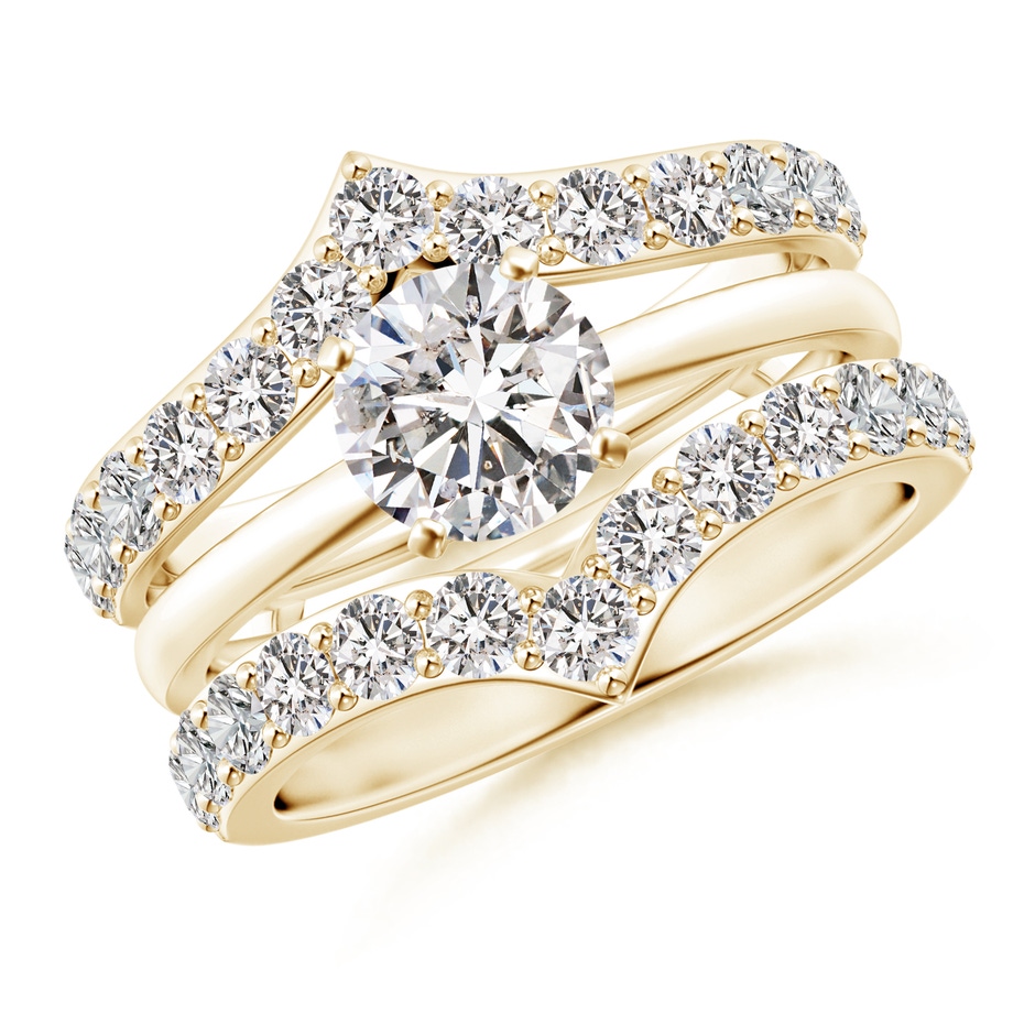 2.4mm IJI1I2 Diamond Chevron Ring Wrap in Yellow Gold side 399
