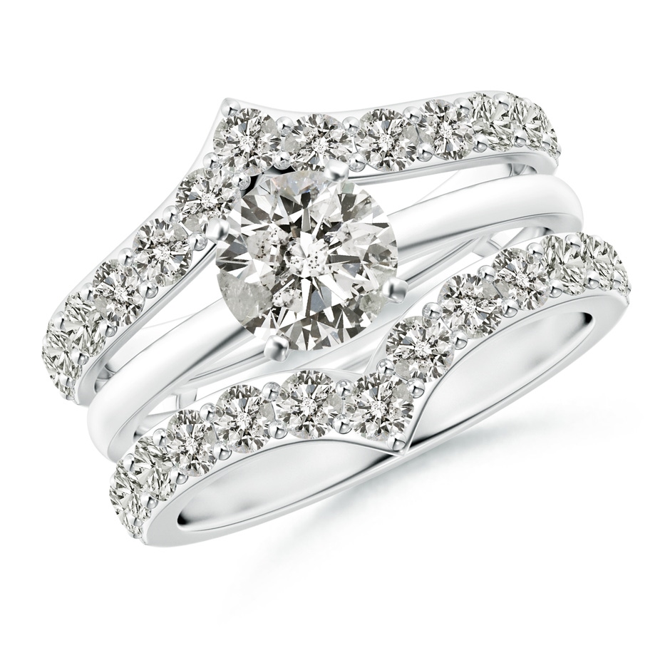 2.4mm KI3 Diamond Chevron Ring Wrap in White Gold side 399