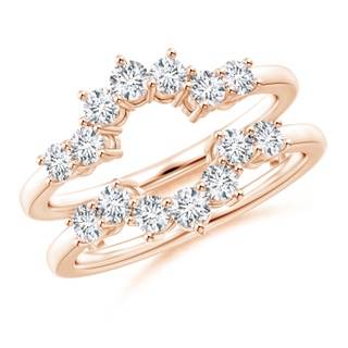 2.6mm GVS2 Diamond Sunburst Ring Wrap in Rose Gold