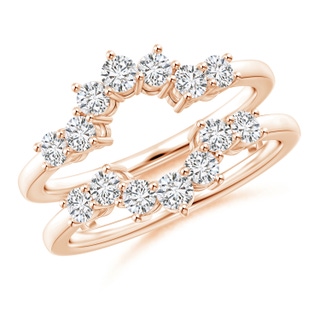 2.6mm HSI2 Diamond Sunburst Ring Wrap in Rose Gold