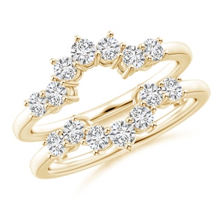 2.6mm HSI2 Diamond Sunburst Ring Wrap in Yellow Gold