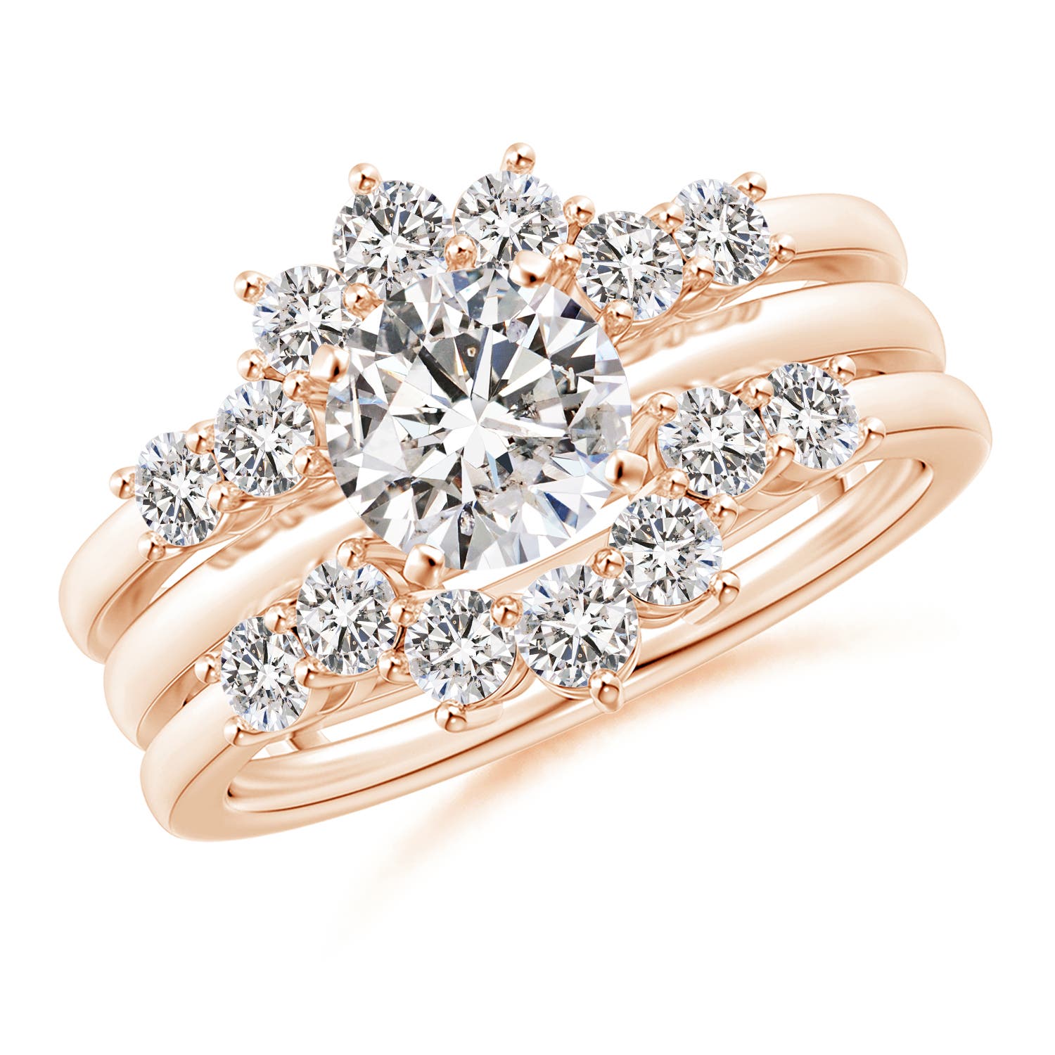 I-J, I1-I2 / 1 CT / 14 KT Rose Gold