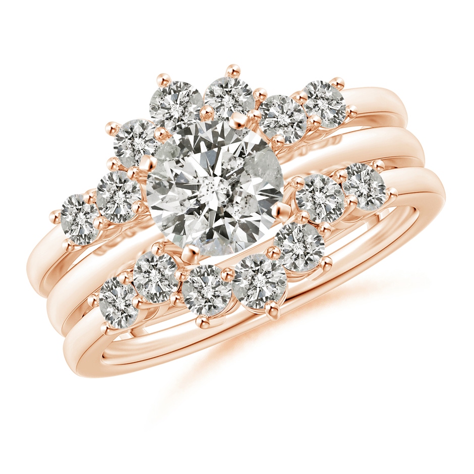 2.6mm KI3 Diamond Sunburst Ring Wrap in Rose Gold side-3