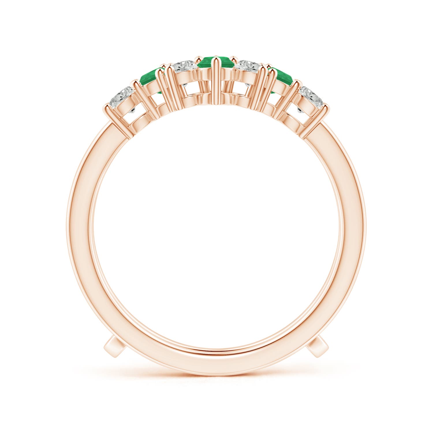 A - Emerald / 1 CT / 14 KT Rose Gold