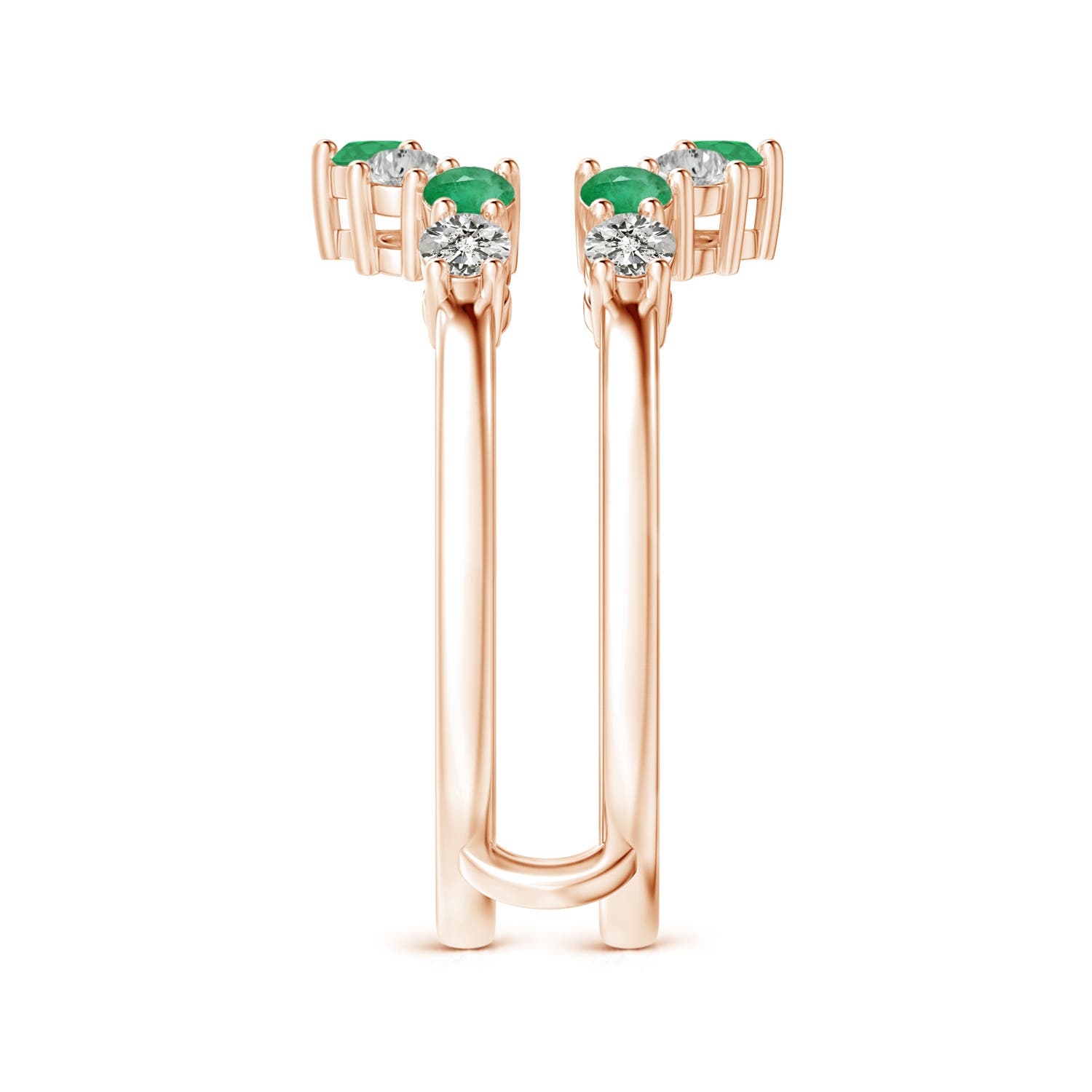 A - Emerald / 1 CT / 14 KT Rose Gold