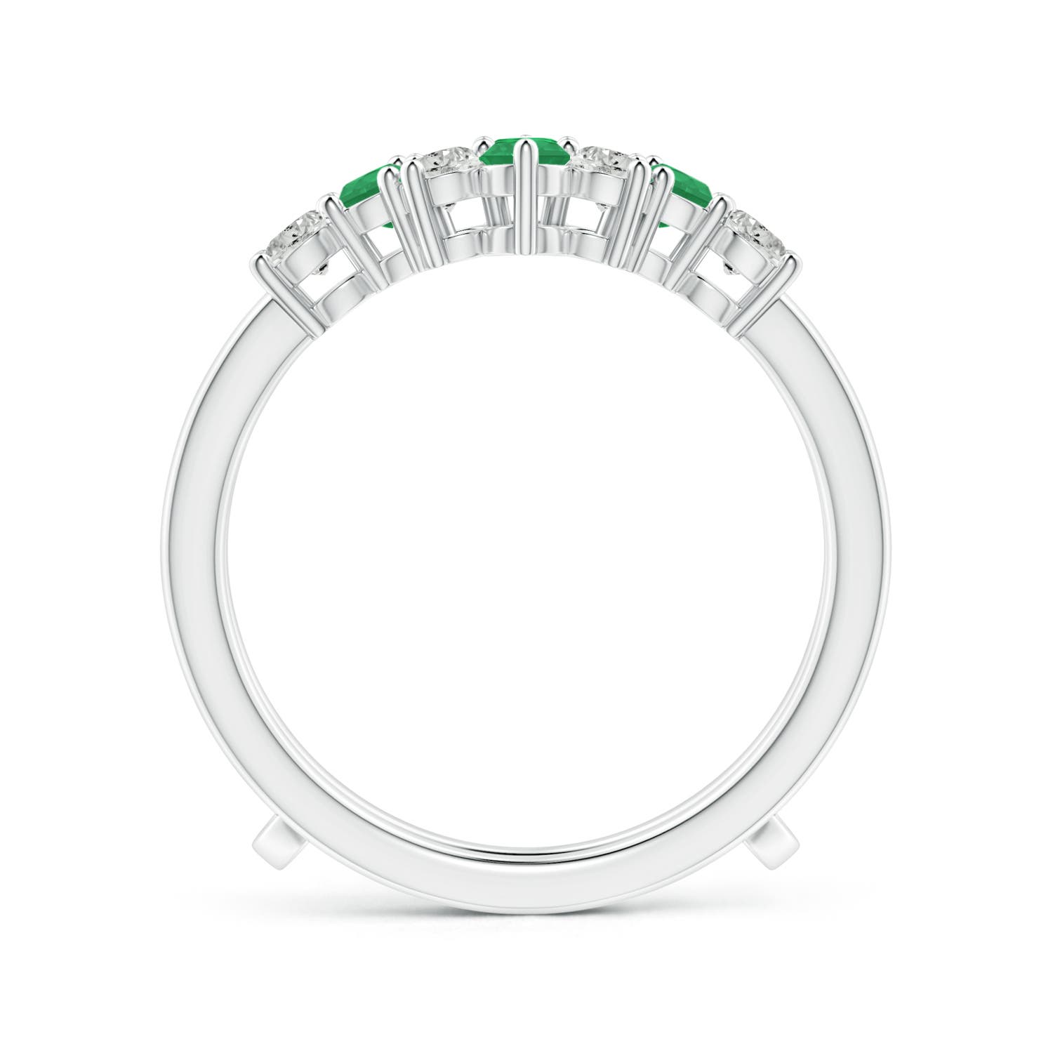 A - Emerald / 1 CT / 14 KT White Gold