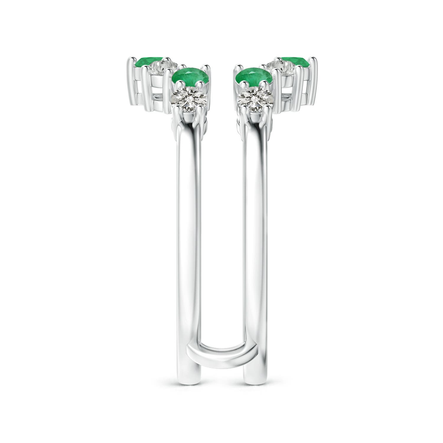 A - Emerald / 1 CT / 14 KT White Gold