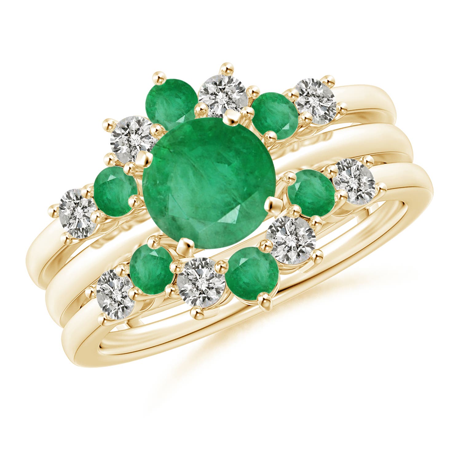 A - Emerald / 1 CT / 14 KT Yellow Gold