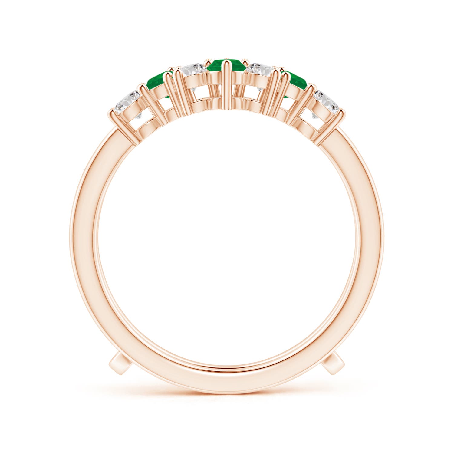 AA - Emerald / 1 CT / 14 KT Rose Gold