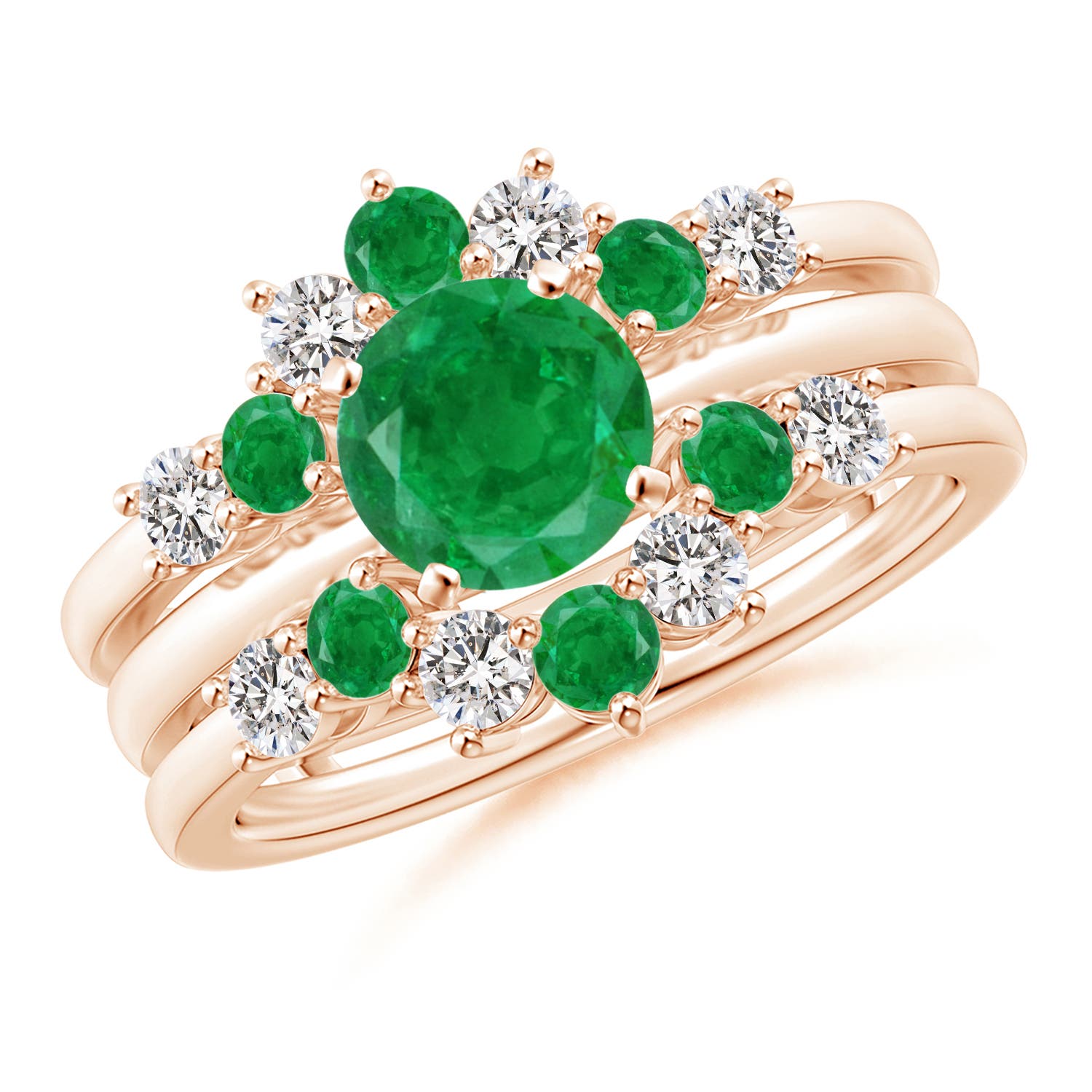 AA - Emerald / 1 CT / 14 KT Rose Gold