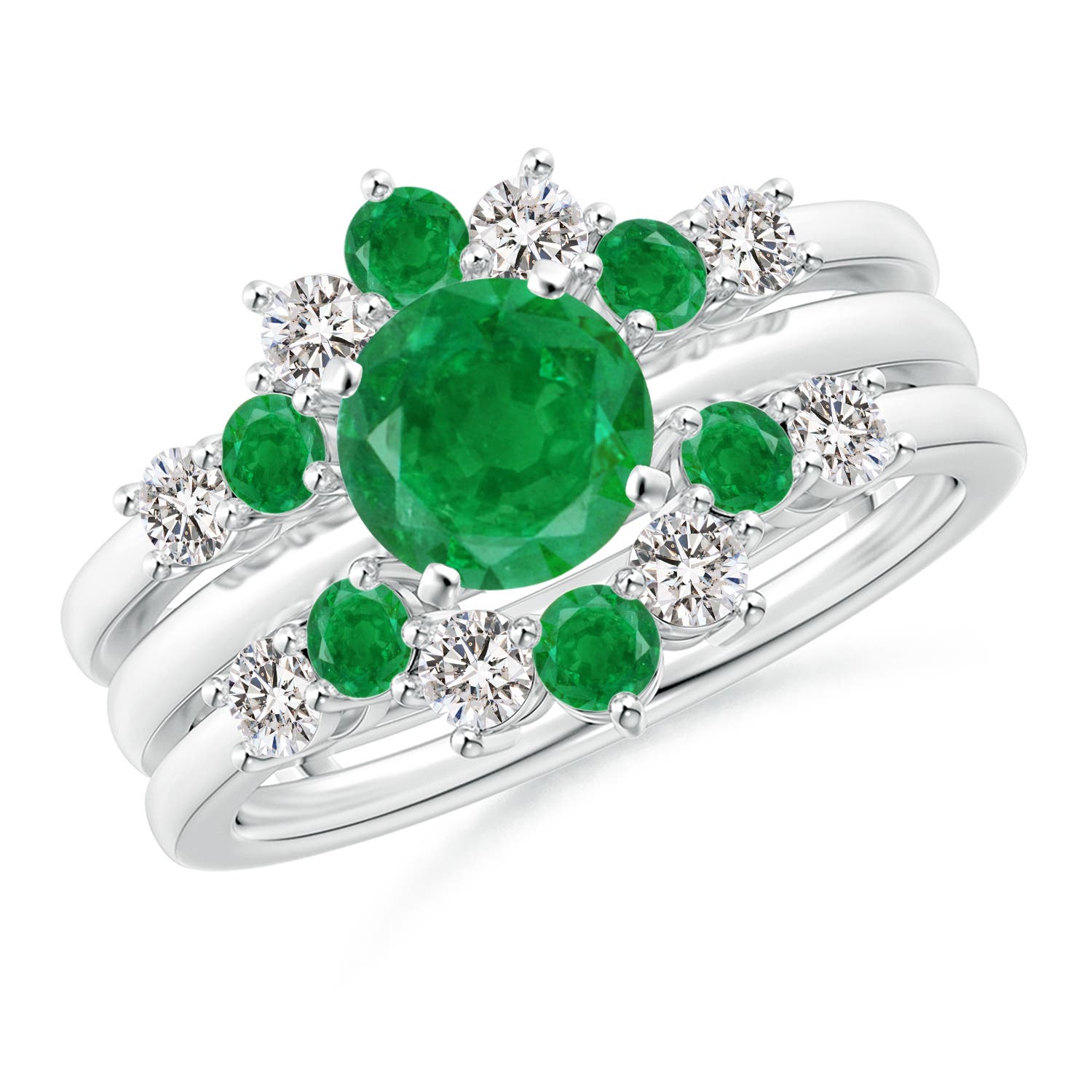 AA - Emerald / 1 CT / 14 KT White Gold