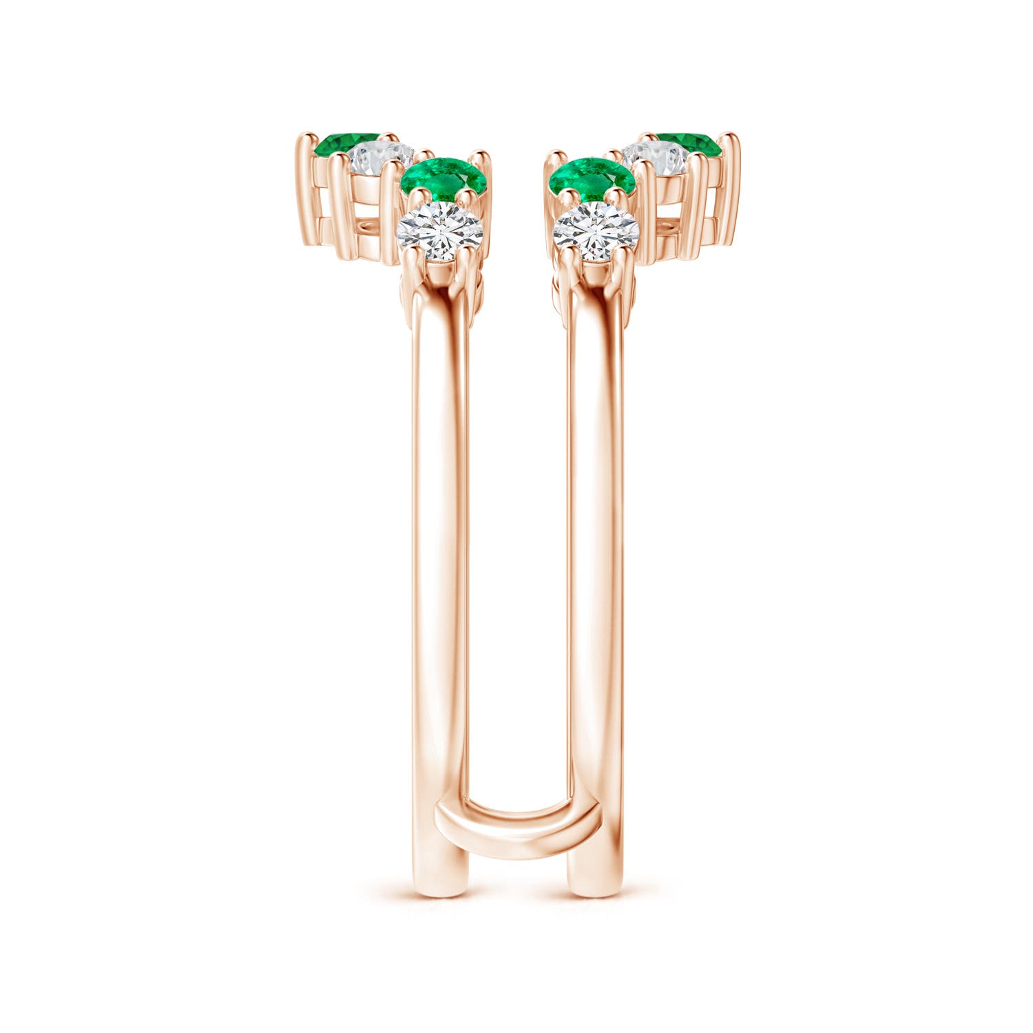 AAA - Emerald / 1 CT / 14 KT Rose Gold