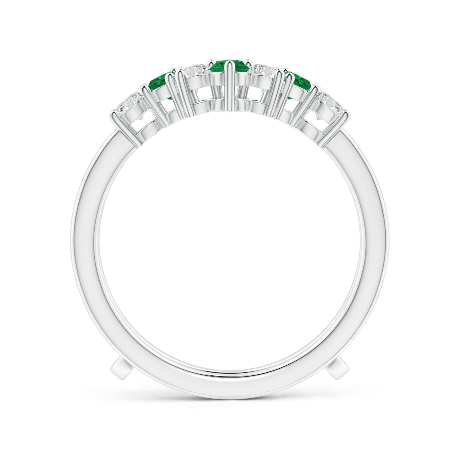 AAA - Emerald / 1 CT / 14 KT White Gold